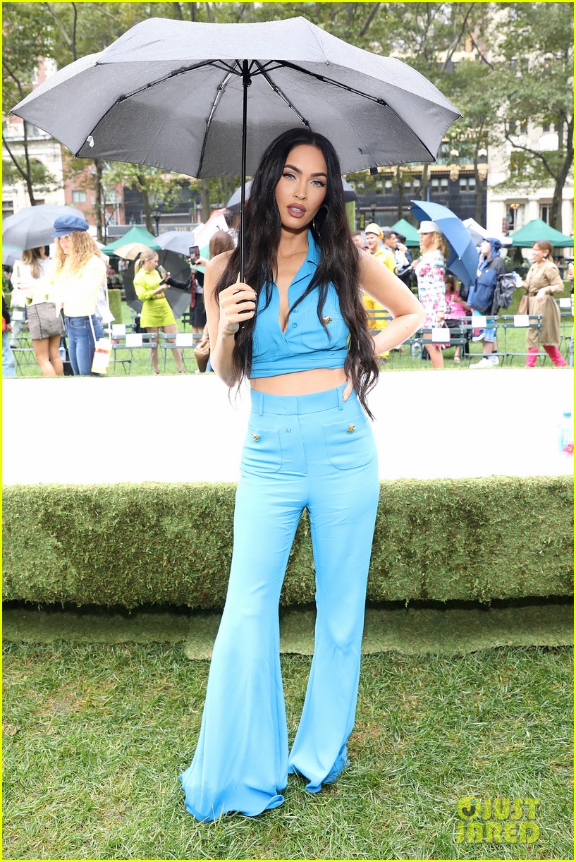 Madelaine Petsch & Tommy Dorfman Sit Front Row at Rainy Moschino