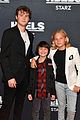 stephen amell alexander ludwig pose with younger selves at heels finale screening 11