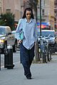 bella hadid oversized button down hotel nyc 01