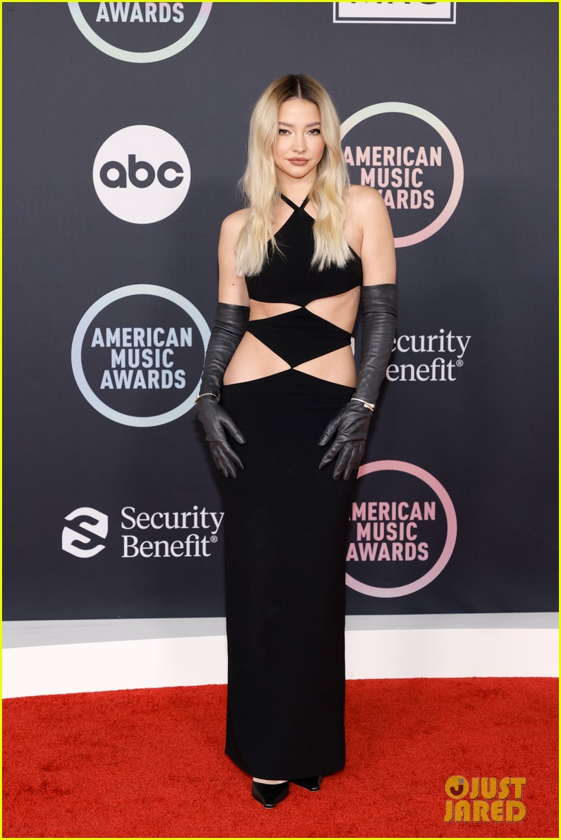 madelyn cline cut out dress leather gloves for amas 10