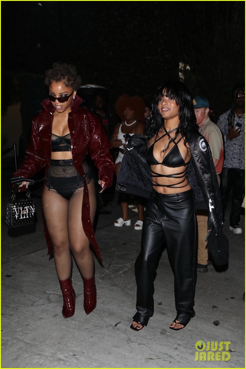 halle bailey dresses as janet jackson for halloween party with chloe 01