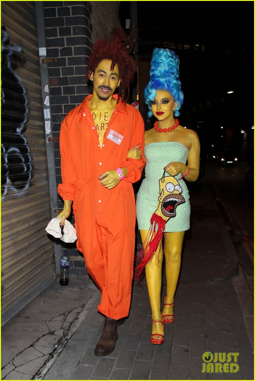 jade thirlwall delivers amazing marge simpson halloween costume 01