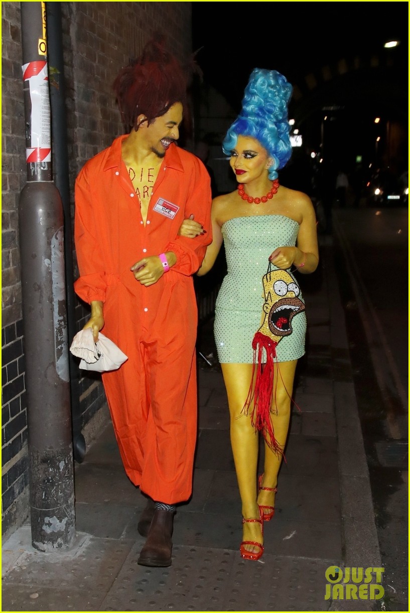jade thirlwall delivers amazing marge simpson halloween costume 04