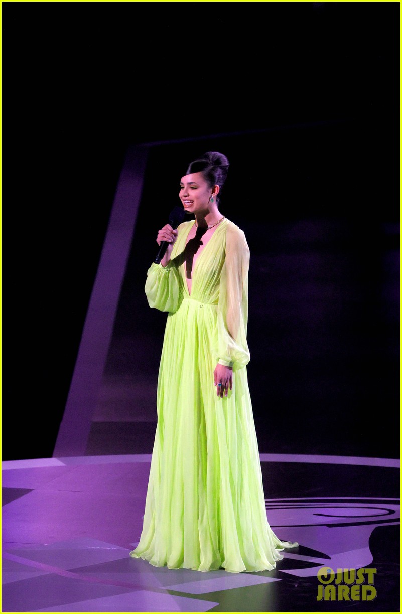 Sofia Carson Is a Neon Beauty For Latin Grammys' Person of the Year ...