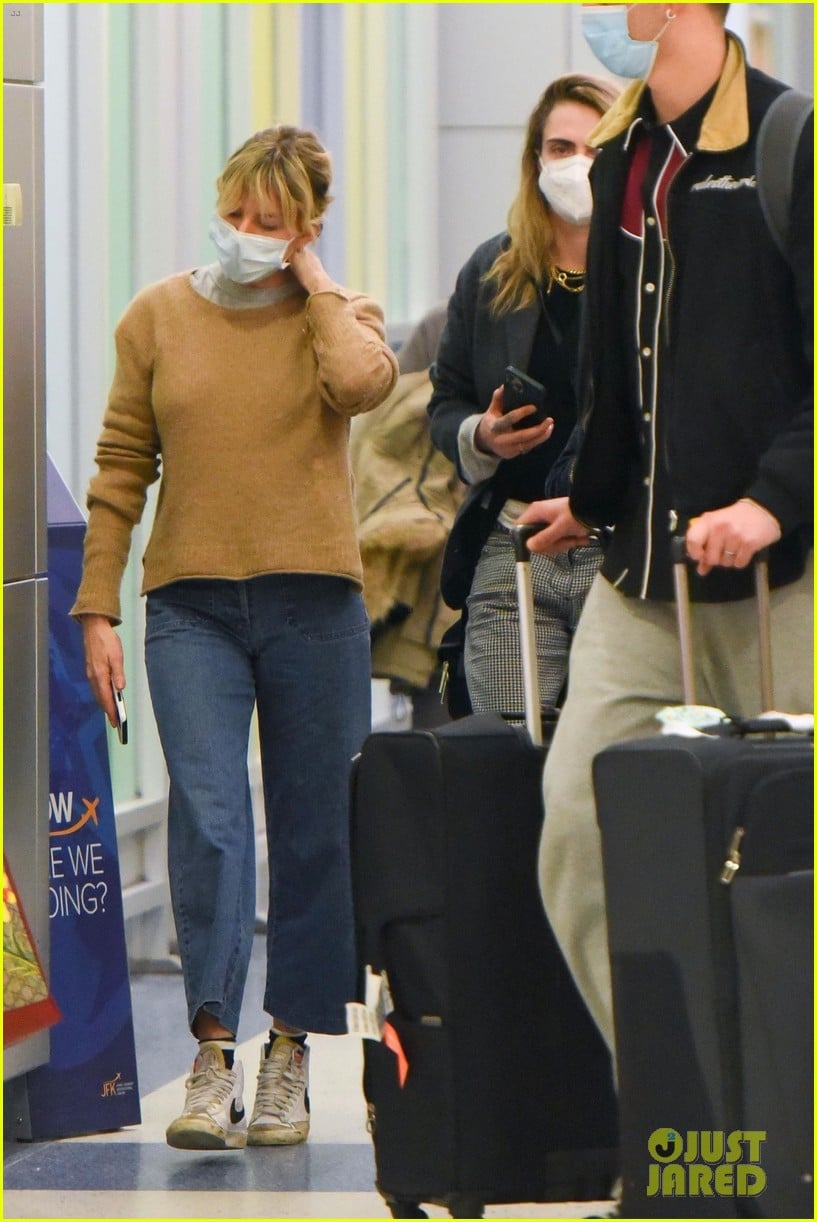 Cara Delevingne Spotted Landing in NYC with Another Famous Star