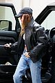 hailey bieber looks cool in leather jacket shopping beverly hills 10