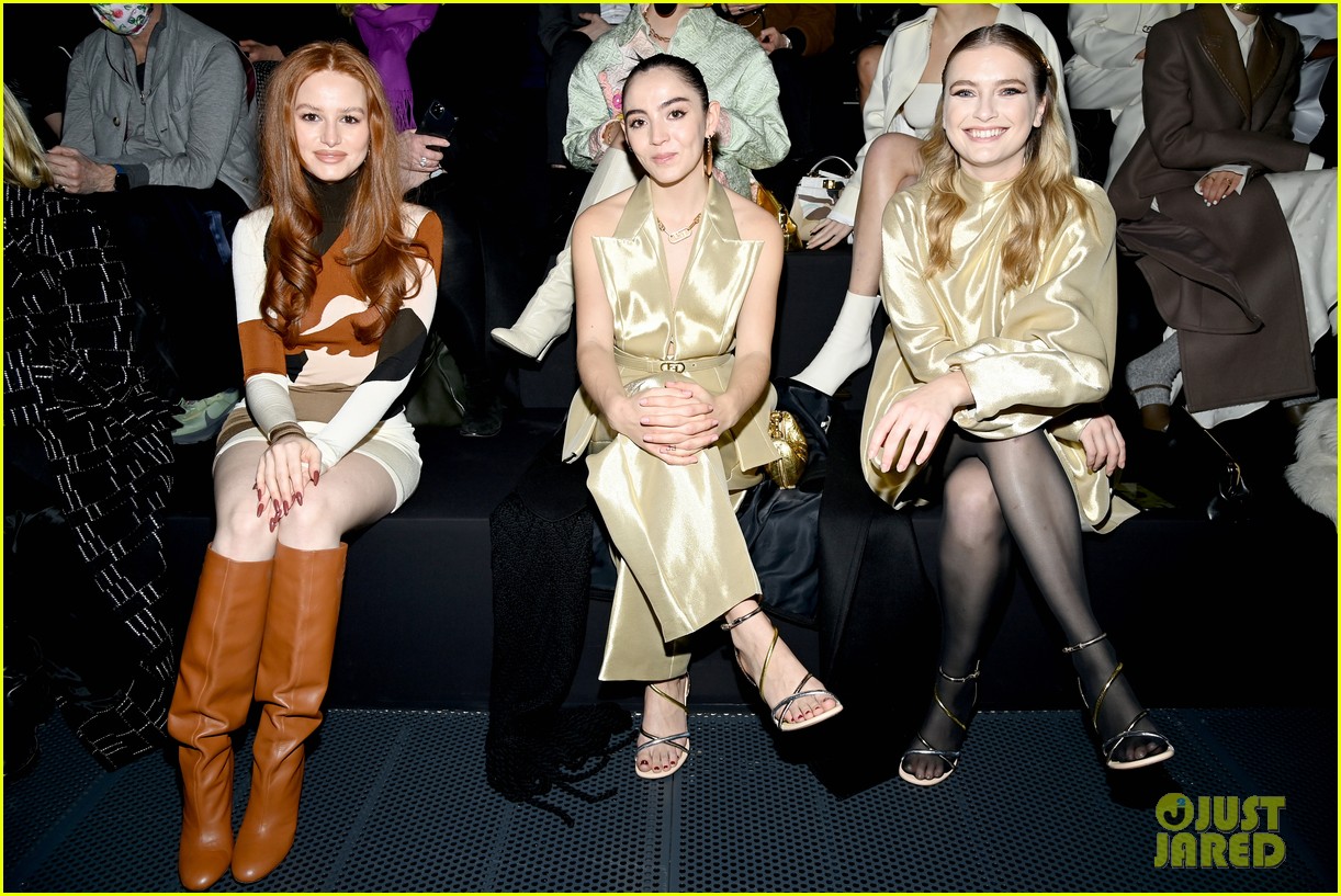 madelaine petsch meets up with camille razat at fendi fashion show 09