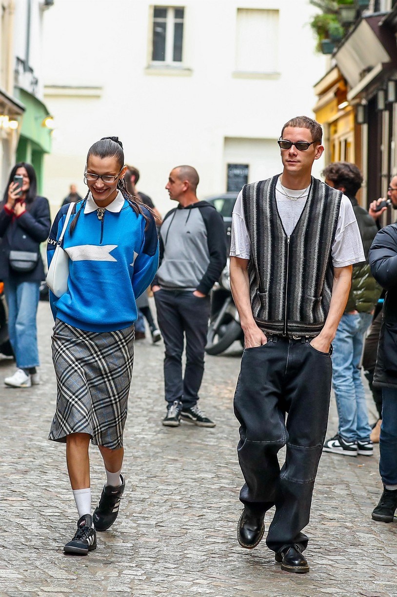 Full Sized Photo of bella hadid marc kalman out in paris lunch pics 30