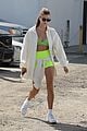 hailey bieber wears neon workout outfit to pilates class 03