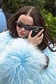 dove cameron wears fluffy blue jacket while out in london 04