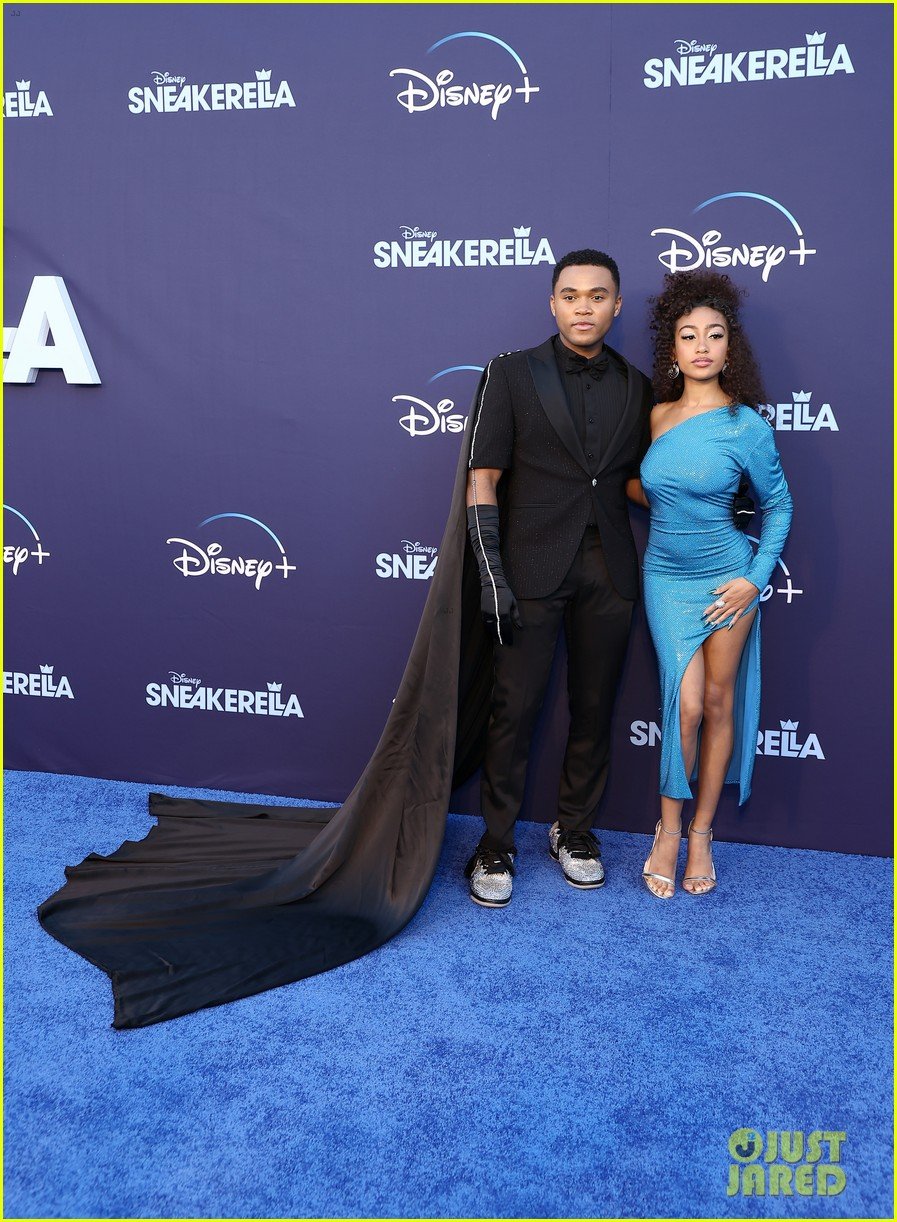 chosen jacobs wears a cape to sneakerella premiere with lexi underwood more 20