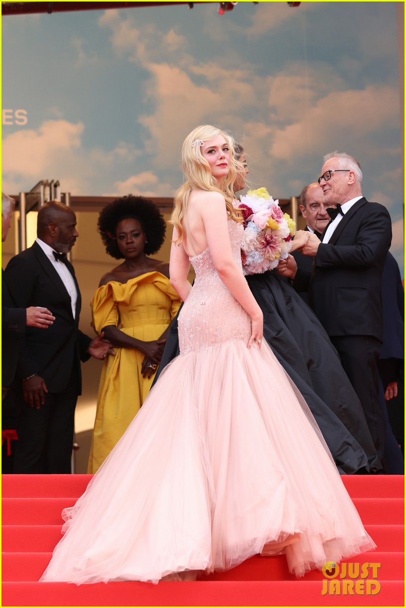 Elle Fanning & Katherine Langford Glam Up For 'Top Gun: Maverick