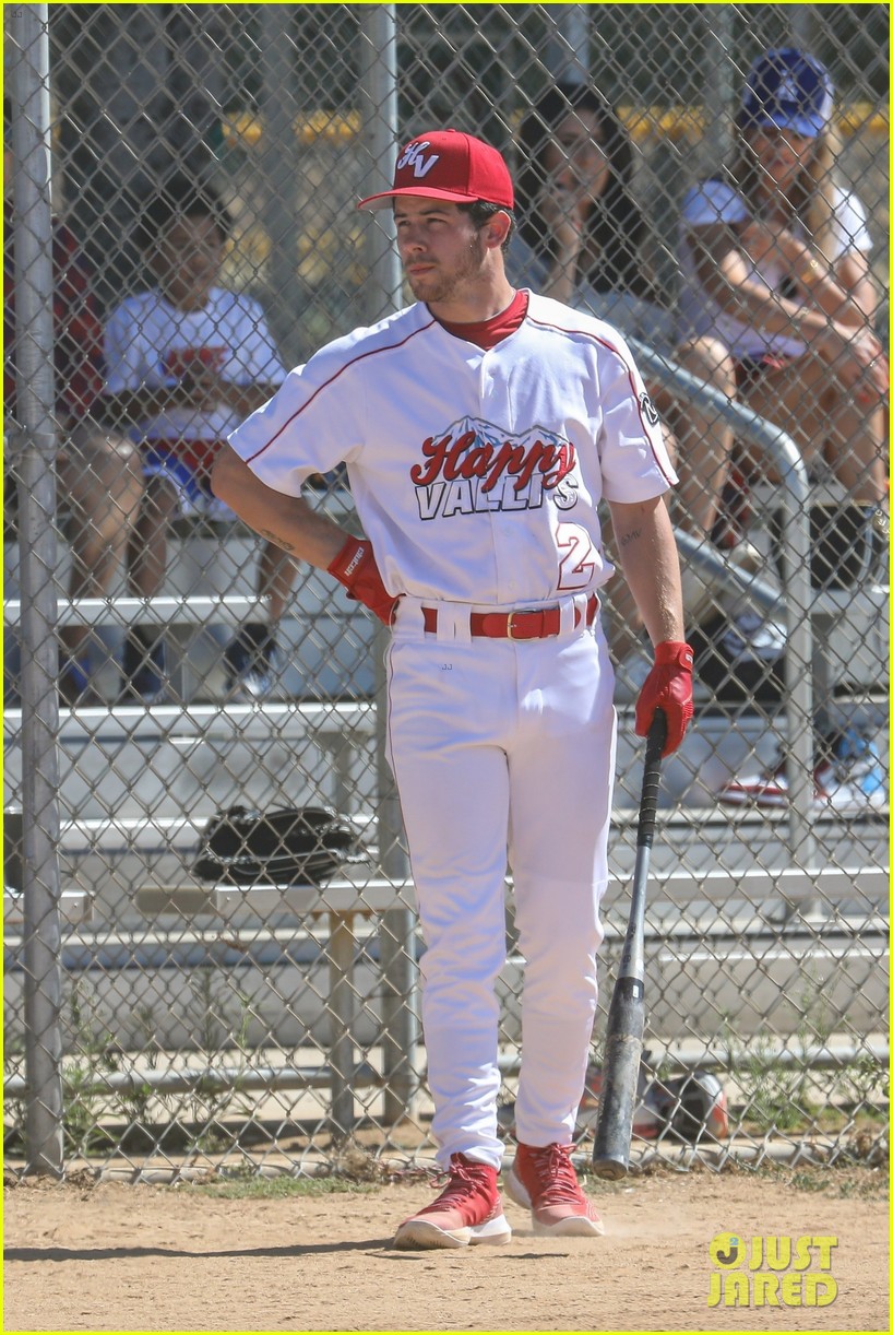 Nick Jonas Hits the Field for a Softball Tournament in Encino | Photo ...