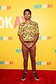 dylan obrien wears hot pink suit to not okay premiere with zoey deutch 01