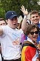 cast of heartstopper walk in the london pride parade 10