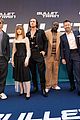 joey king gets squished between brad pitt aaron taylor johnson at premiere 10