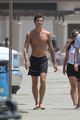 shawn mendes goes shirtless for walk with friends 05