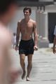 shawn mendes goes shirtless for walk with friends 21