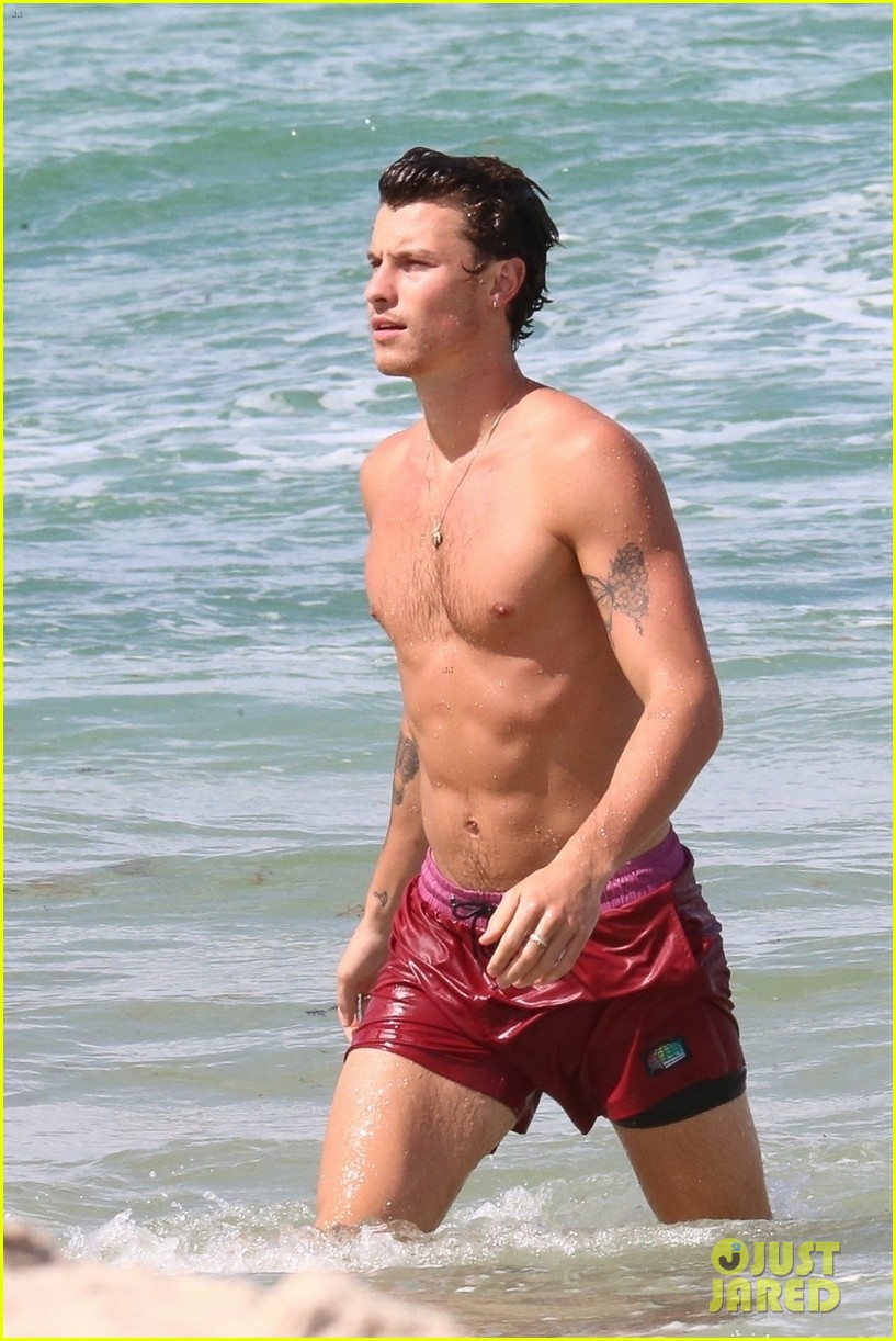 Shawn Mendes Spotted Shirtless at the Beach Ahead of 24th Birthday