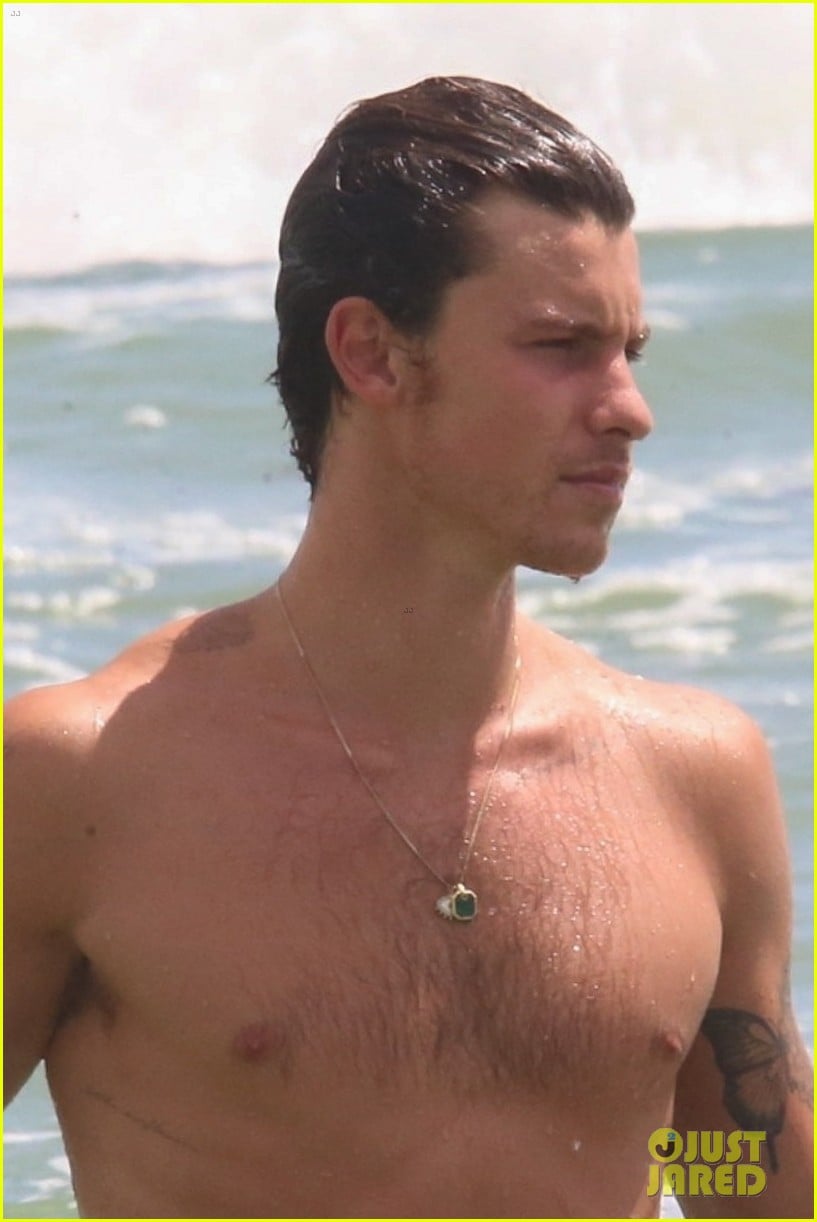 Full Sized Photo Of Shawn Mendes Beach Day In Miami Shawn Mendes Spotted At The Beach In