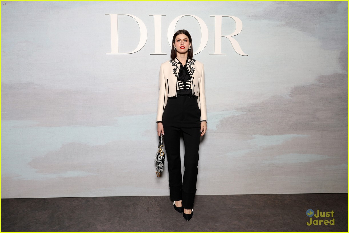 Katherine Langford Dons Red Suit For First Dior Fashion Show In Paris