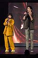 peyton elizabeth lee milo manheim debut prom pact poster at d23 06