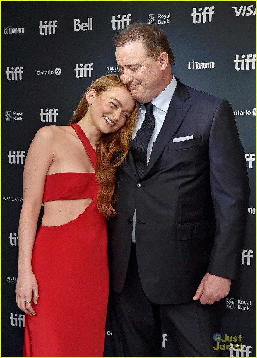 sadie sink shares sweet moment with brendan fraser at the whale toronto premiere 12