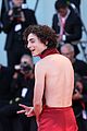 timothee chalamet shows off his back at bones and all venice film festival premiere 26