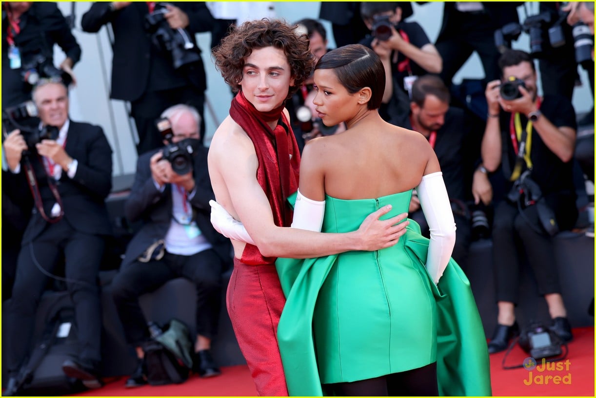 timothee chalamet shows off his back at bones and all venice film festival premiere 10