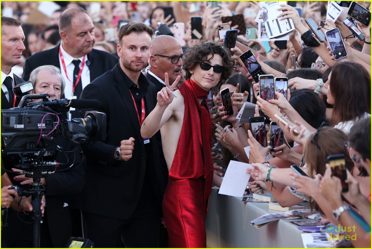 timothee chalamet shows off his back at bones and all venice film festival premiere 17