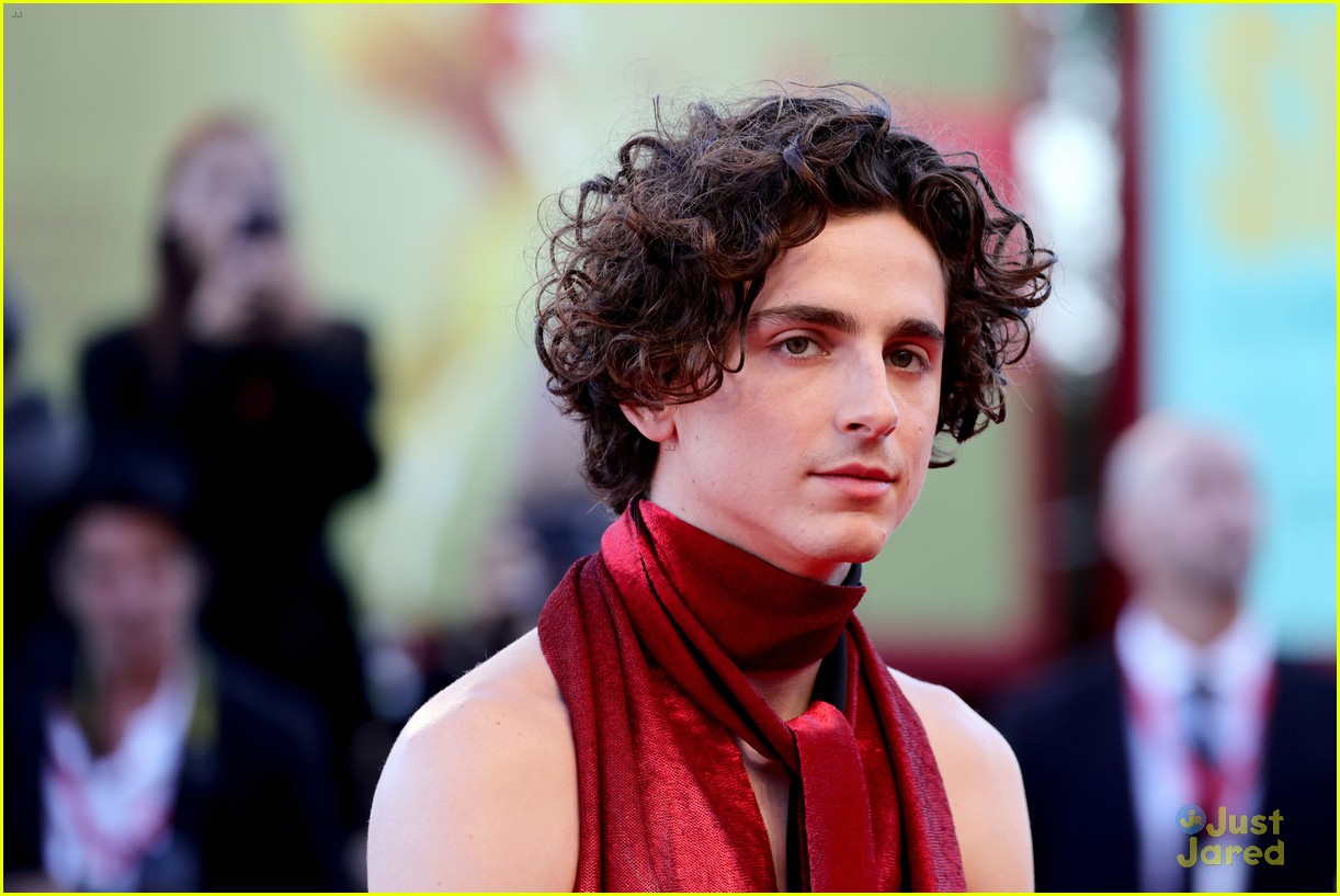 timothee chalamet shows off his back at bones and all venice film festival premiere 28