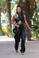 halle bailey leather outfit morning coffee run 01