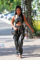 halle bailey leather outfit morning coffee run 10