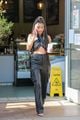 halle bailey leather outfit morning coffee run 11