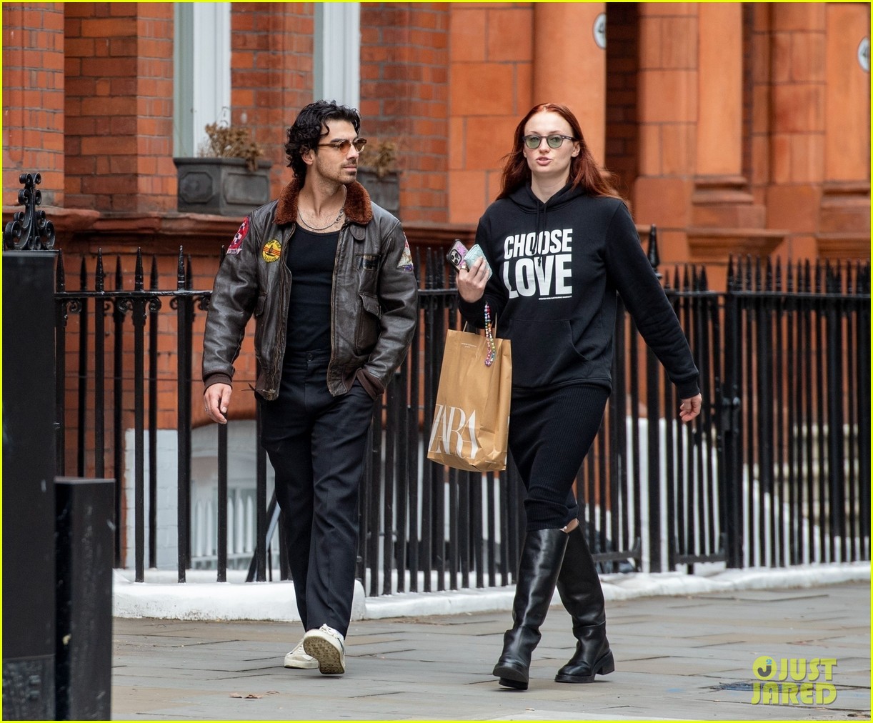 Sophie Turner and Joe Jonas out and about in London Featuring