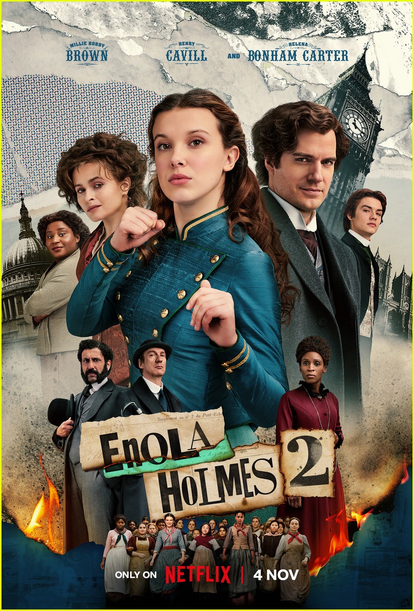 millie bobby brown louis partridge more star in new enola holmes 2 trailer 03