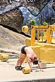 charlie gillespie owen patrick joyner get in shirtless workout at the beach 55