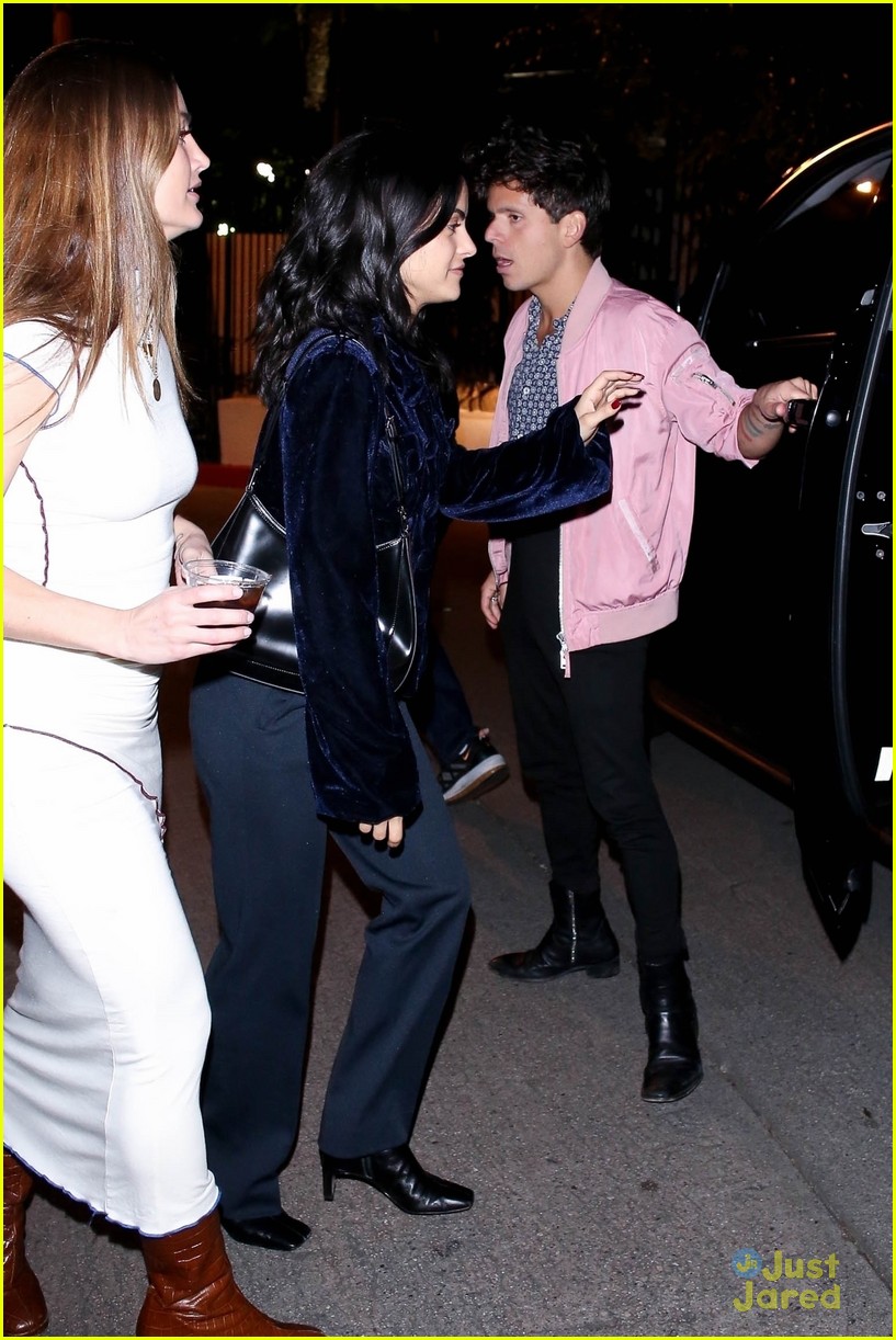 Camila Mendes & Rudy Mancuso Hold Hands While Leaving Pre-Grammys Party