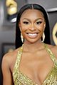 coco jones matches gold trophy at grammy awards 2023 03