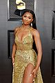 coco jones matches gold trophy at grammy awards 2023 05