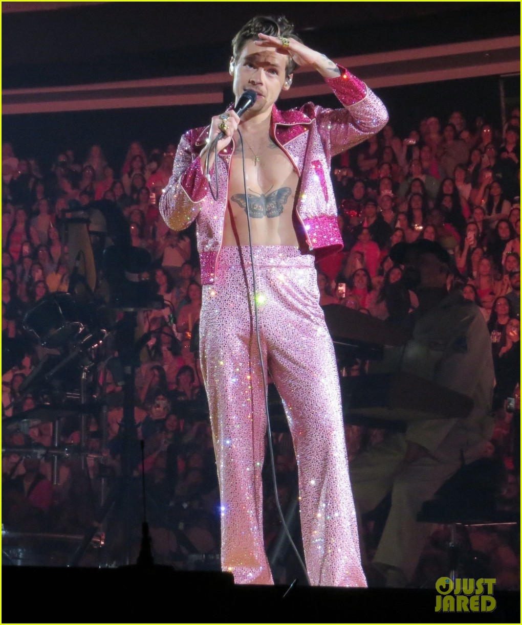 Full Sized Photo Of Harry Styles Birthday Concert Pics 03 Harry Styles Hits The Stage In Pink 1887