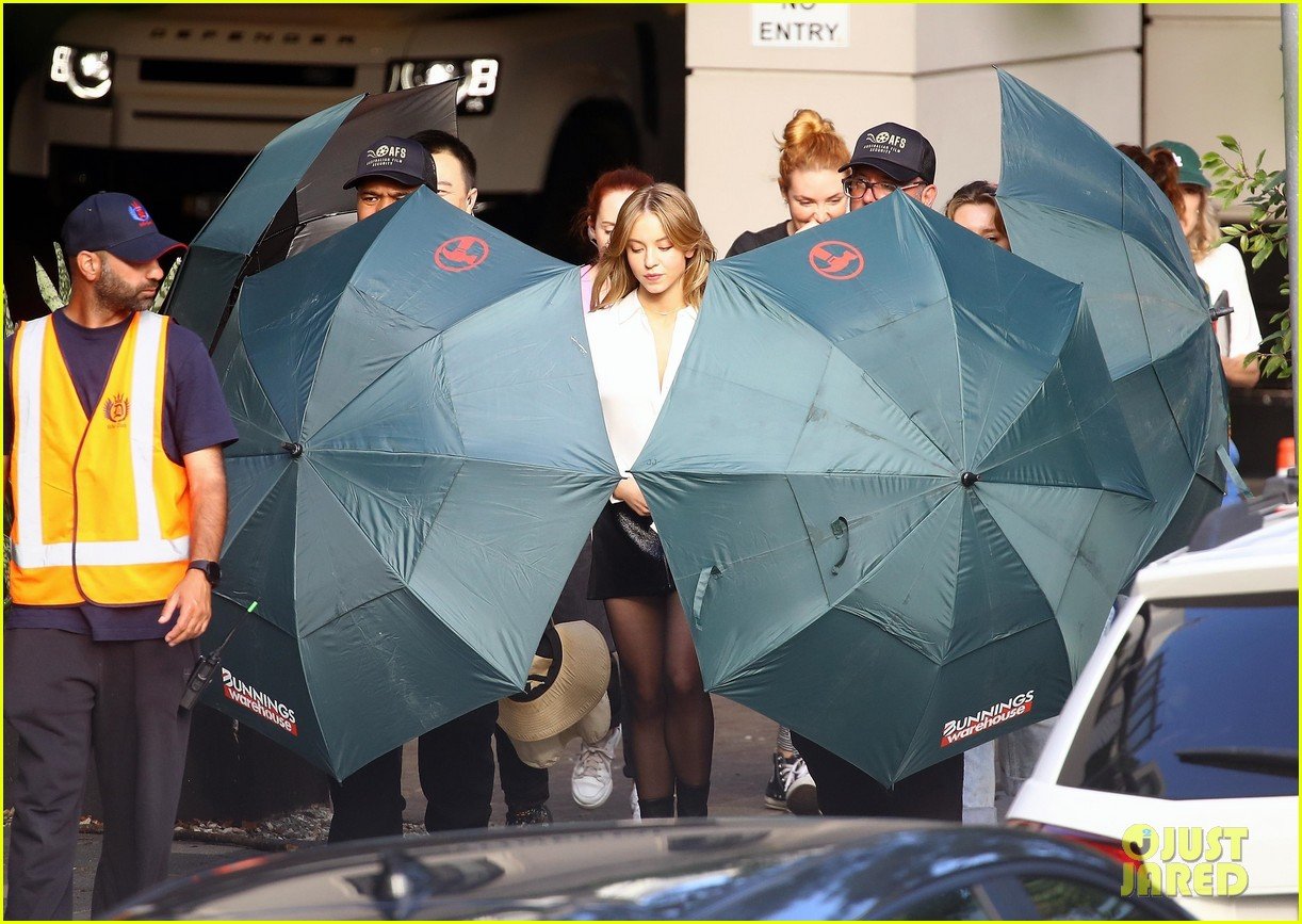 Full Sized Photo of sydney sweeney umbrellas cover look sydney project