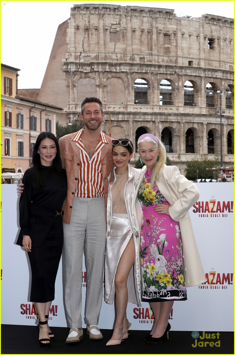 Rachel Zegler Joins 'Shazam!' Sisters Lucy Liu & Helen Mirren at Rome