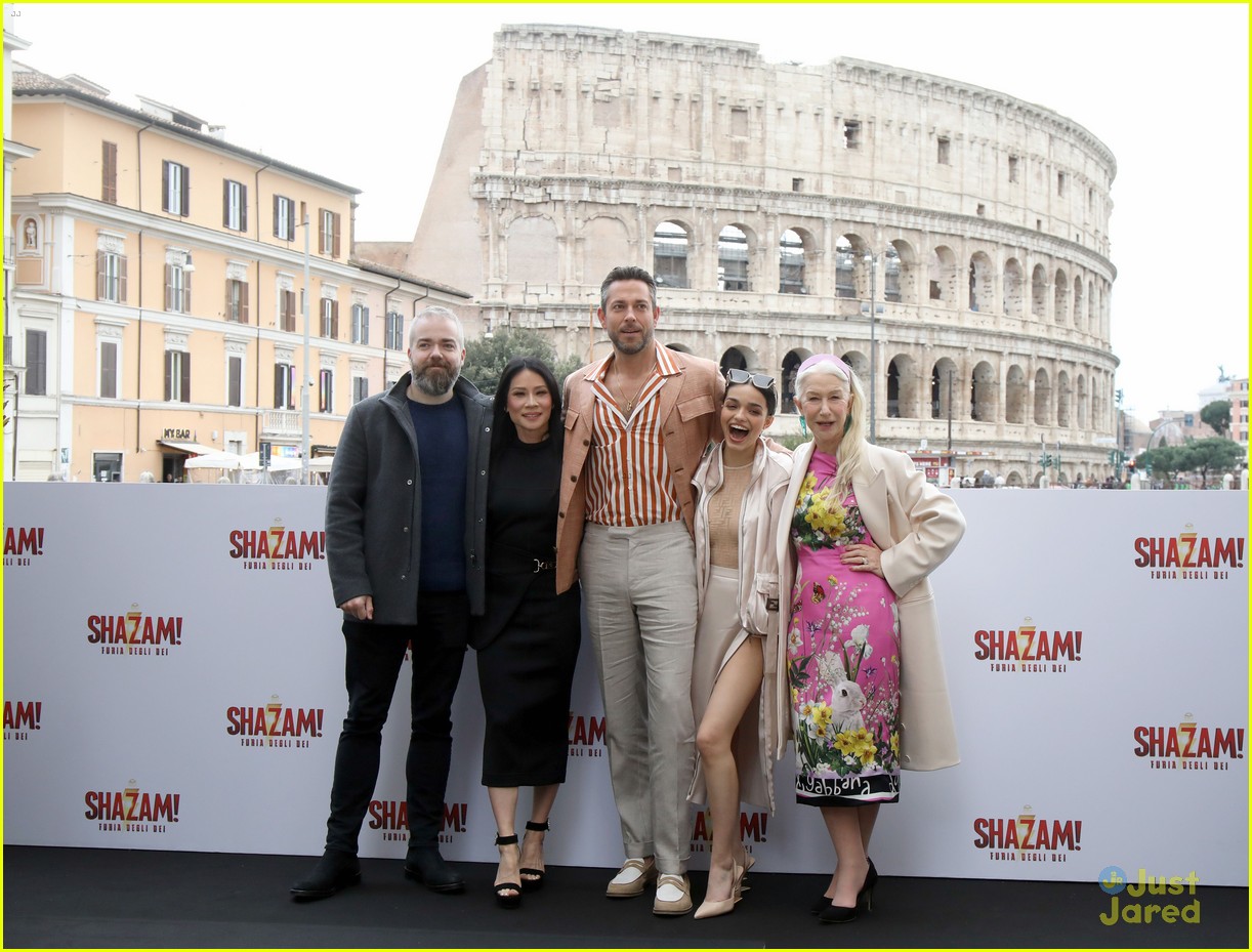 Rachel Zegler Joins 'Shazam!' Sisters Lucy Liu & Helen Mirren at Rome