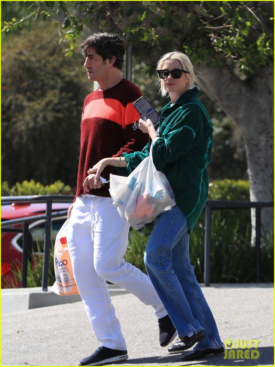 Full Sized Photo of ashley benson brandon davis run errands together in