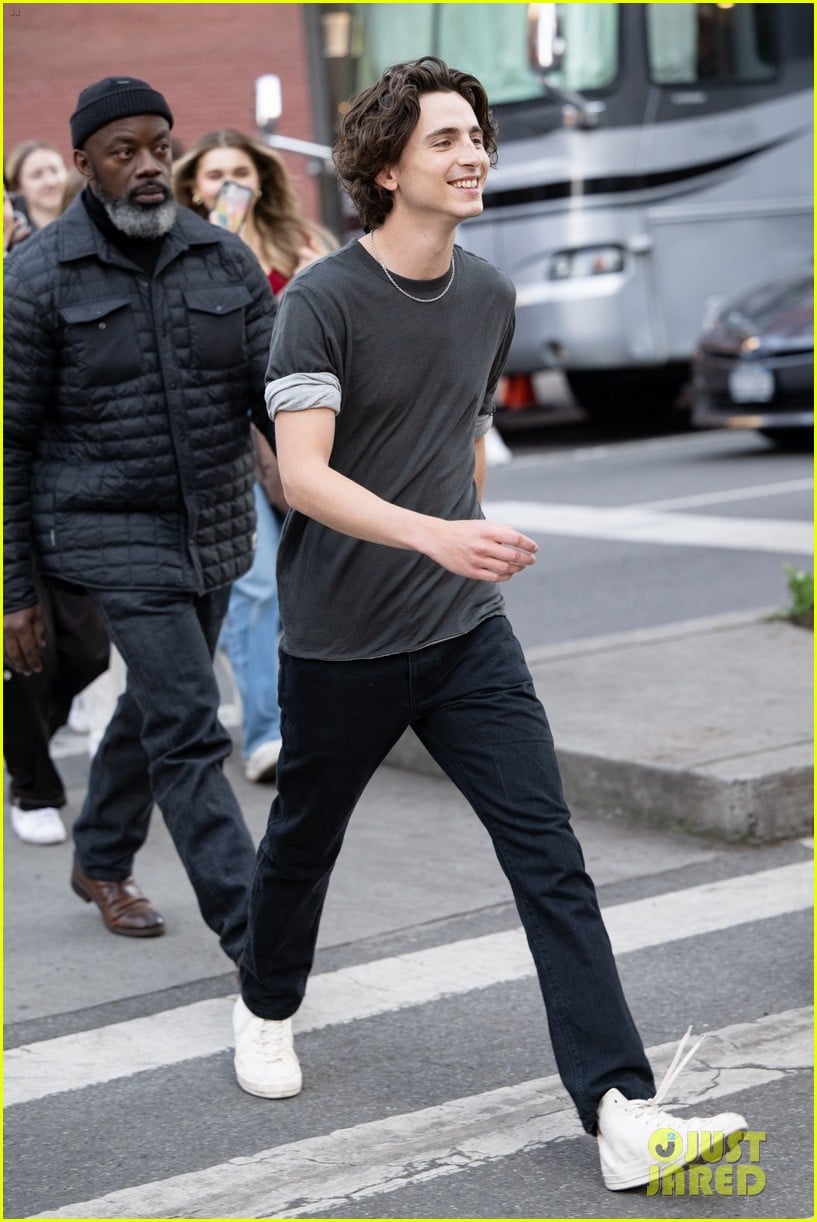 Full Sized Photo Of Timothee Chalamet Another Day Of Commercial Filming ...