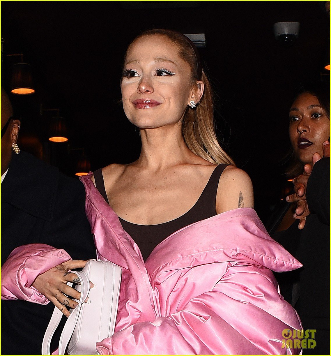 Ariana Grande Wears Pink Like Glinda For Night Out With Wicked Co