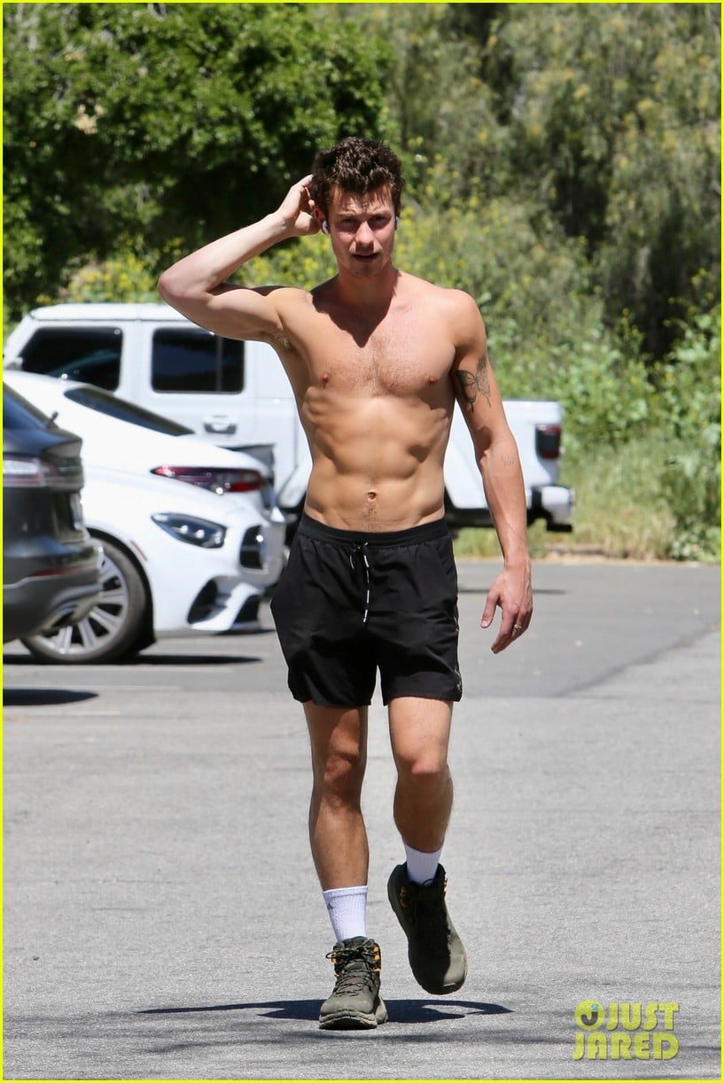 Shawn Mendes Shows Off His Super-Toned Six-Pack During Shirtless Hike ...