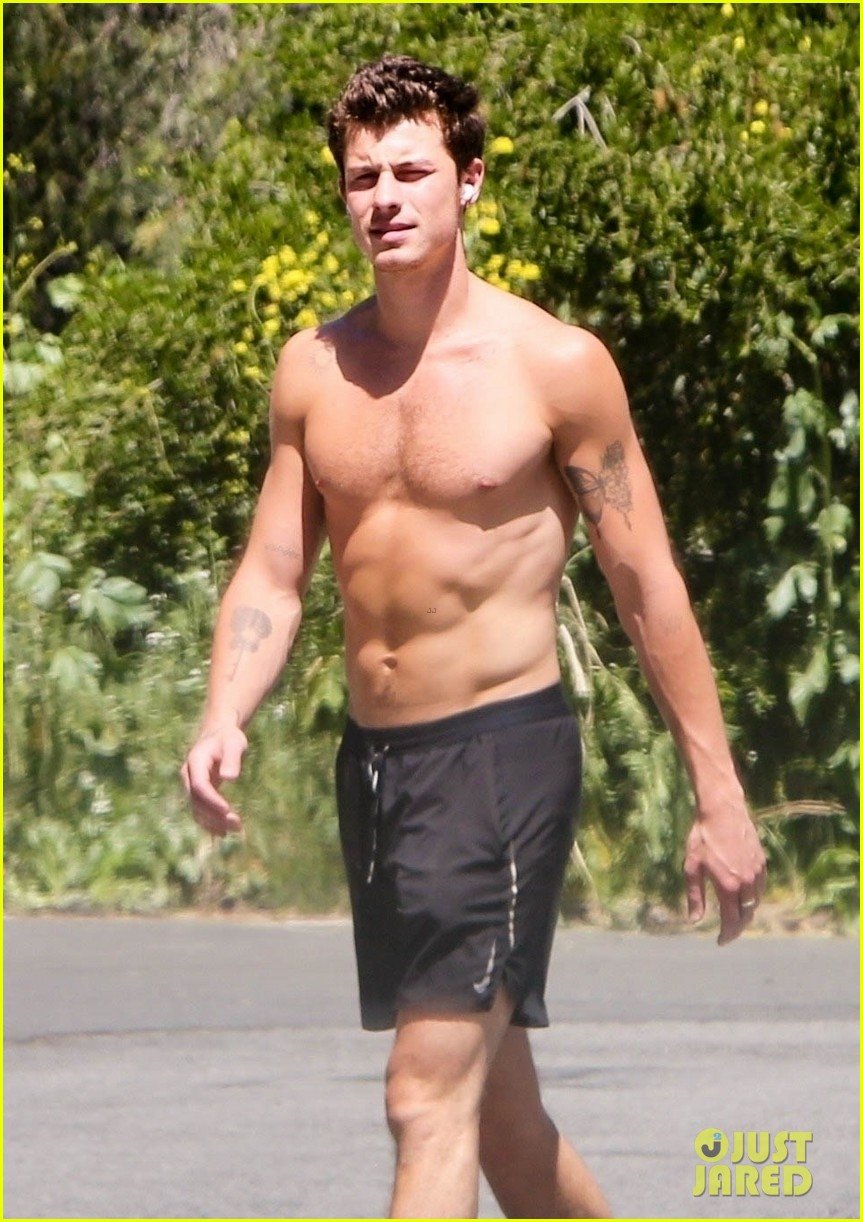 Shawn Mendes Shows Off His Super-Toned Six-Pack During Shirtless Hike ...