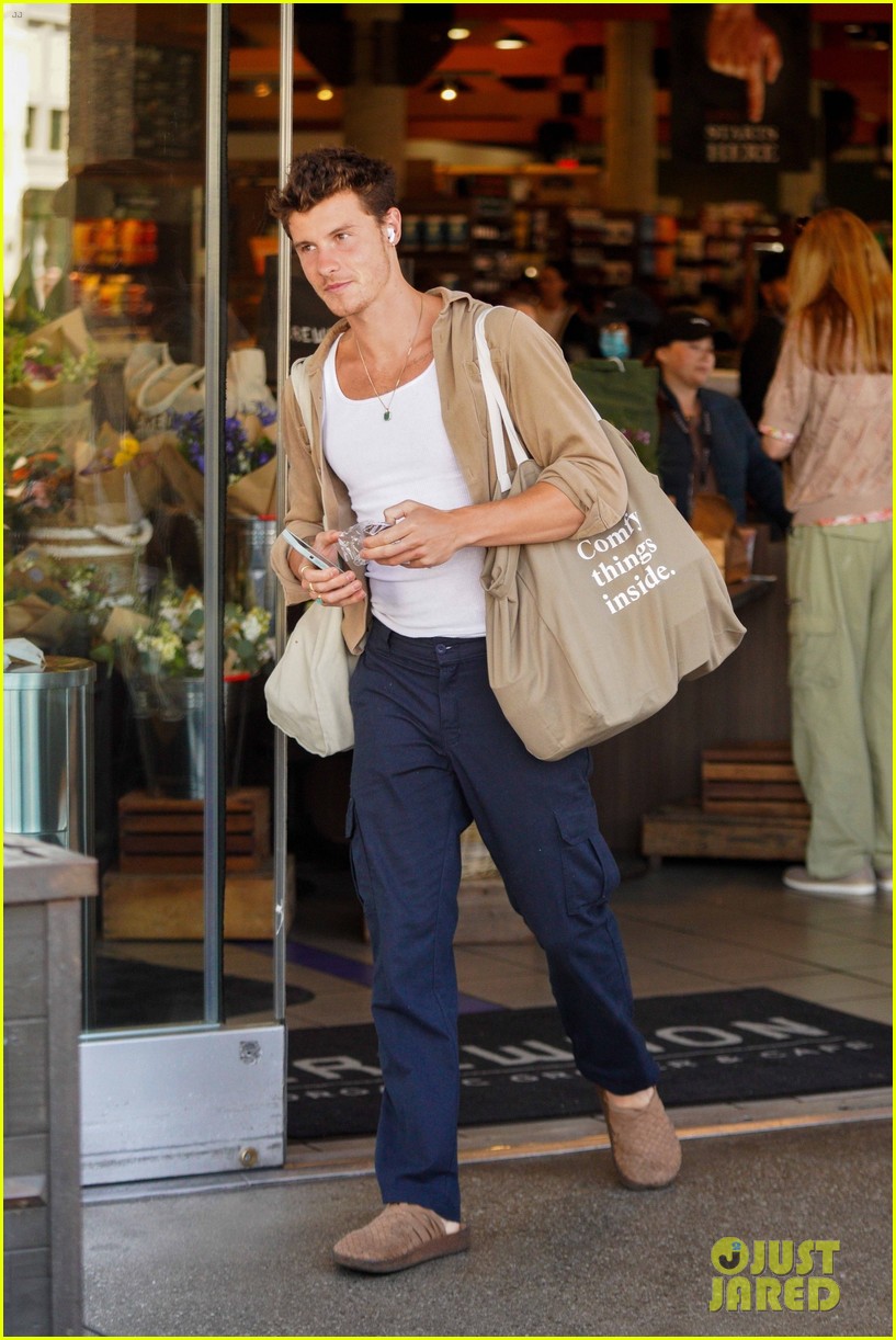 Shawn Mendes Goes Casual For A Grocery Run at His Local Store Photo